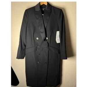 Brooks Brothers Women's Black Crepe Tuxedo DB‎ Dress Global Fall-Winter 2023